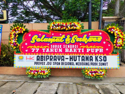 papan bunga selamat sukses medan